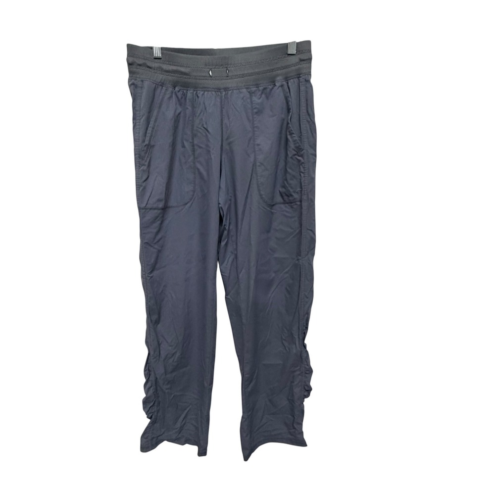 Champion Women's Large Navy Ruched Leg Athletic Track Pants Lightweight Y2K